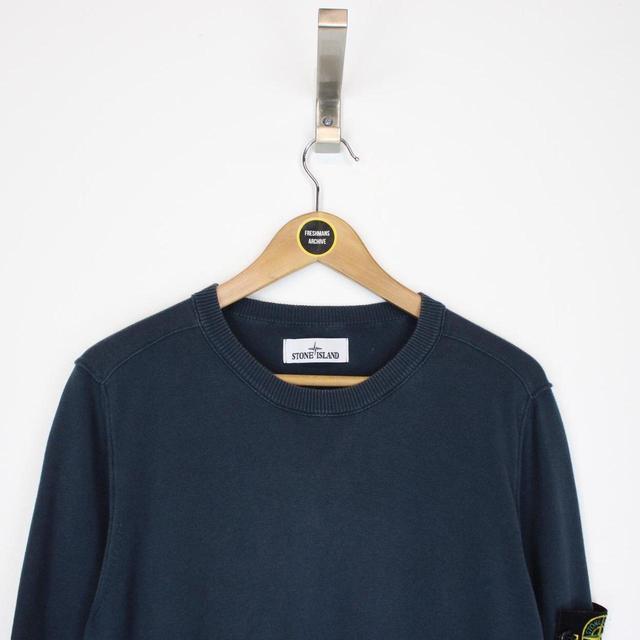 Stone Island Men's Jumper - Blue - M on Productcaster.