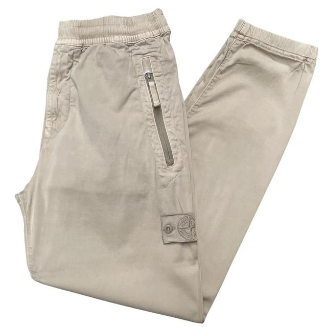 Stone Island Men's Trousers - Cream/Tan - M on Productcaster.