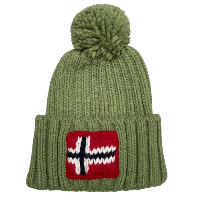 Napapijri Men's Beanies - Green on Productcaster.