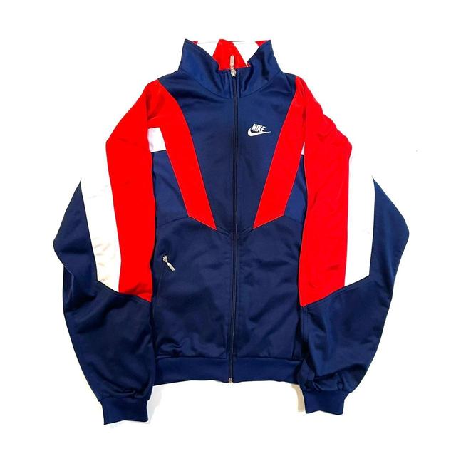 Nike Men's Sweatshirt - Navy/Red - S on Productcaster.