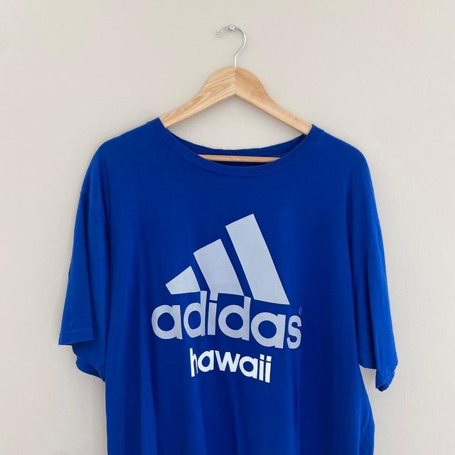 Adidas Men's T-shirt - Grey/Blue - XL on Productcaster.