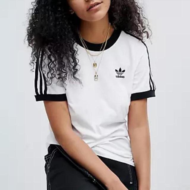 Adidas Originals Women's T-shirt - Black/White - 12 on Productcaster.