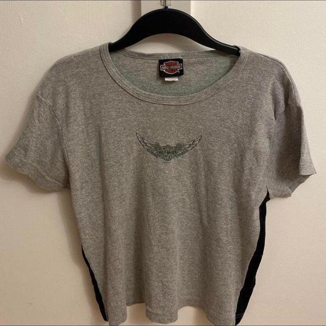 Harley Davidson Women's T-shirt - Grey/Black - XL on Productcaster.