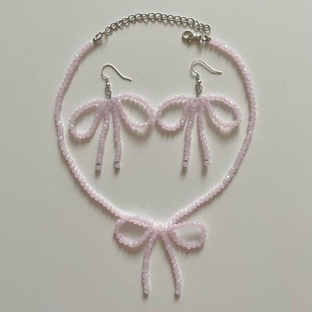 Handmade Women's Necklace - Pink on Productcaster.