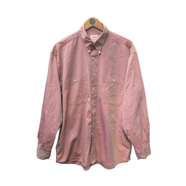 Hugo Boss Men's Shirt - Pink - L on Productcaster.