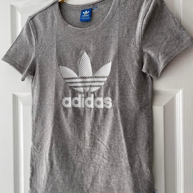 Adidas Women's T-shirt - Grey - S on Productcaster.