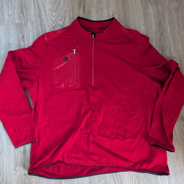 Adidas Men's Hoodie - Red - XXL on Productcaster.