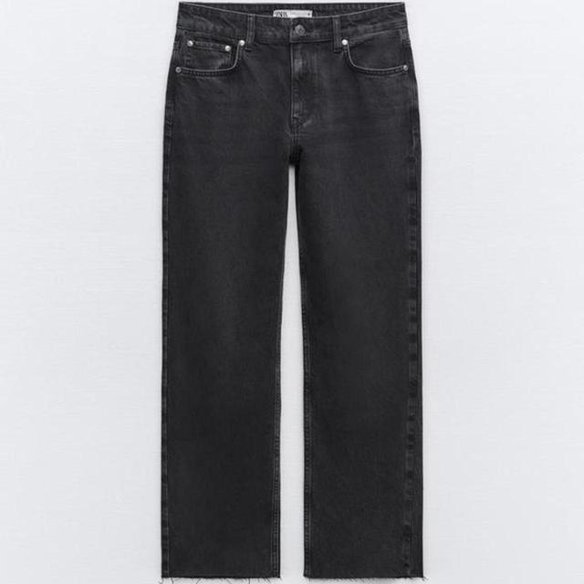 Zara Women's Straight leg Jeans - Black - UK 12 on Productcaster.