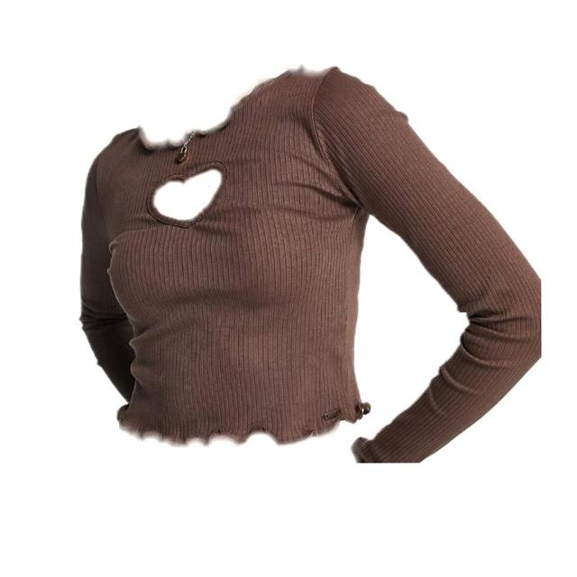 Pull&Bear Women's Crop top - Brown - S on Productcaster.