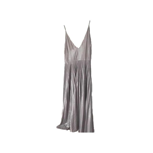 Topshop Women's Pleated Dress - Silver - 10 on Productcaster.