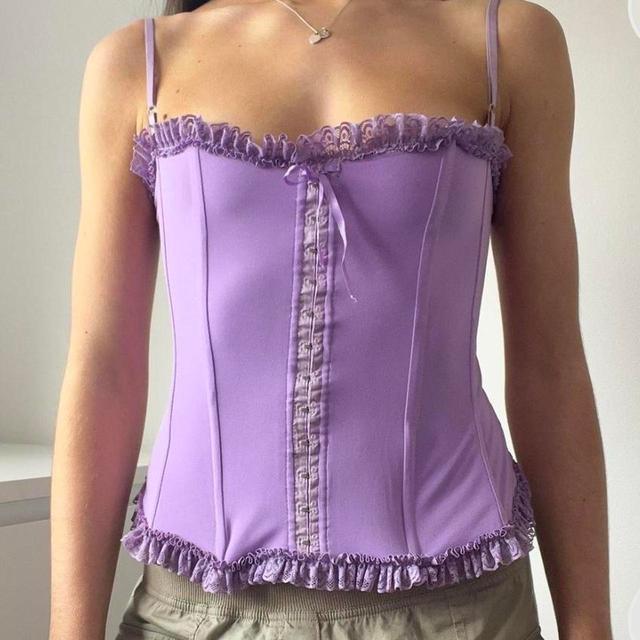 Reclaimed Vintage Women's Corset - Purple - 10 on Productcaster.