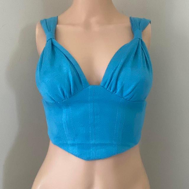 Women's Crop top - Blue/White - S on Productcaster.