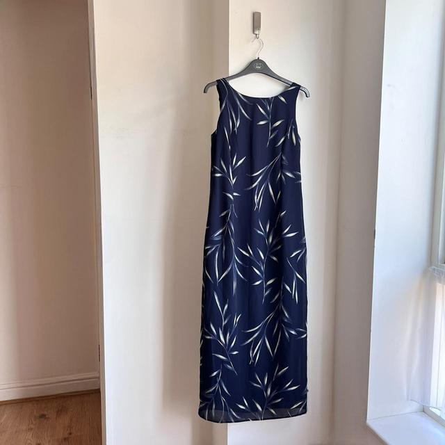 Vintage Women's Slip Dress - Navy/Blue - 12 on Productcaster.