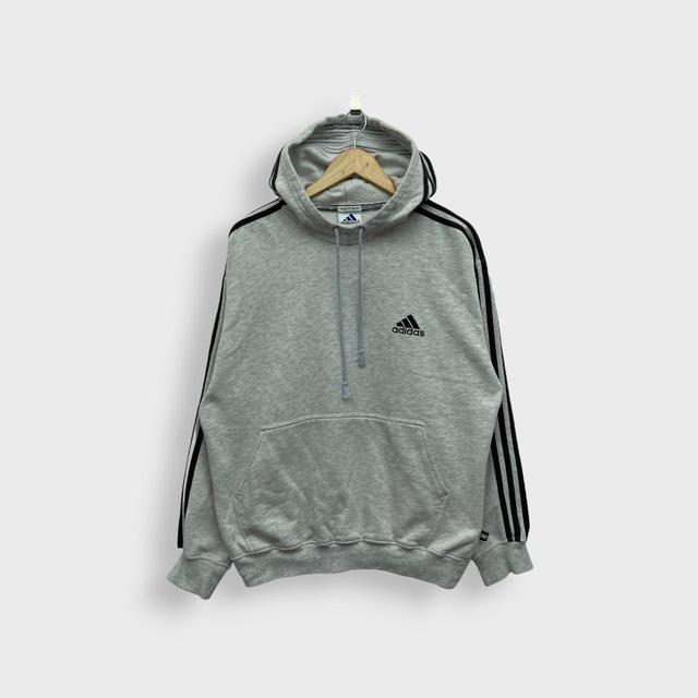 Adidas Men's Hoodie - Grey/Black - L on Productcaster.