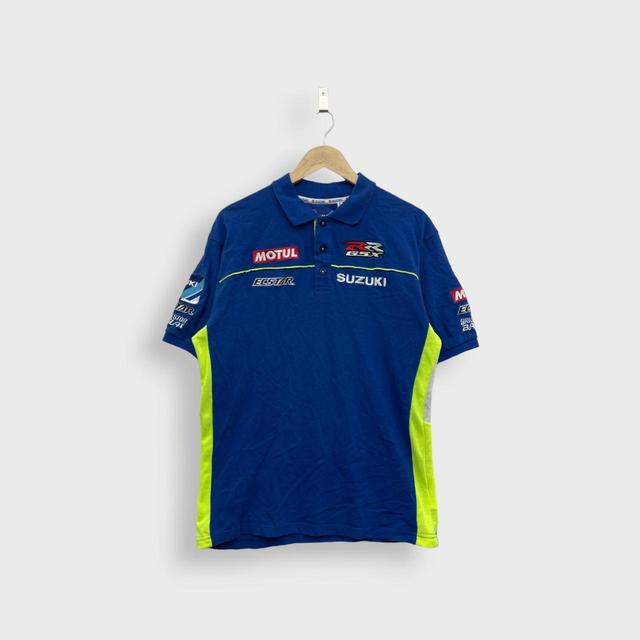 Suzuki Men's Polo shirt - Blue/Green - XL on Productcaster.