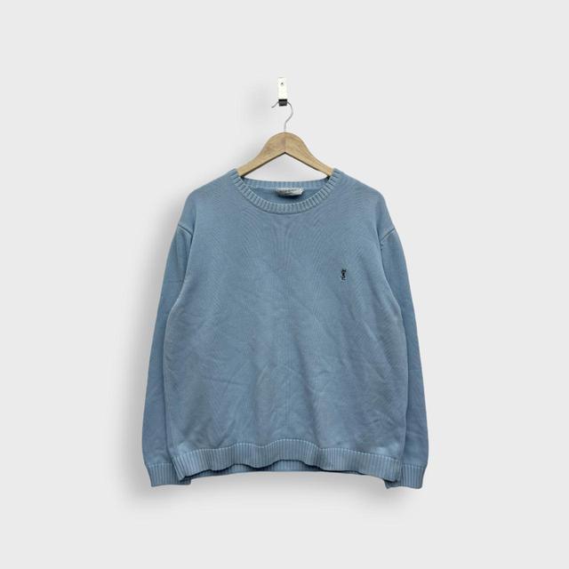 Yves Saint Laurent Men's Jumper - Blue - L on Productcaster.