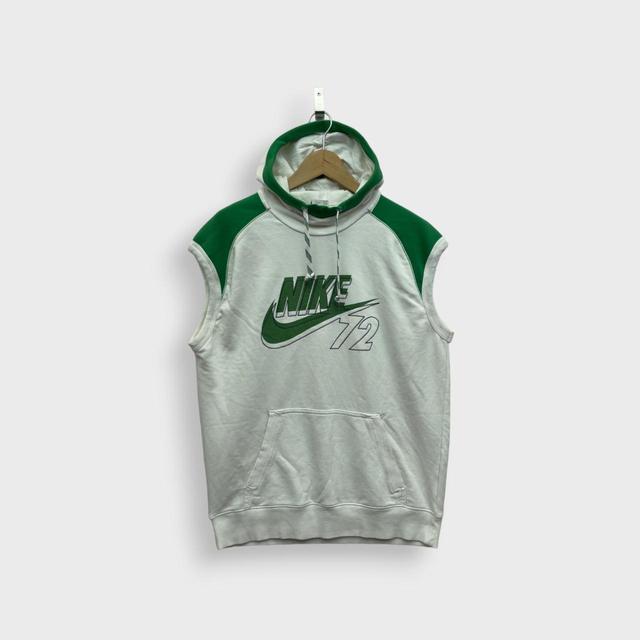 Nike Men's Hoodie - White/Green - L on Productcaster.