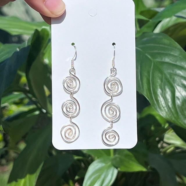 Women's Earrings - Silver on Productcaster.