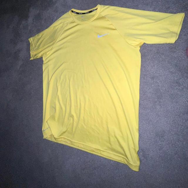 Nike Men's T-shirt - Yellow - L on Productcaster.