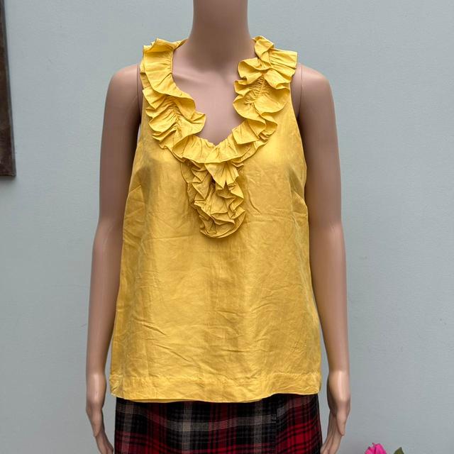 Kate Spade New York Women's Blouse - Yellow - L on Productcaster.