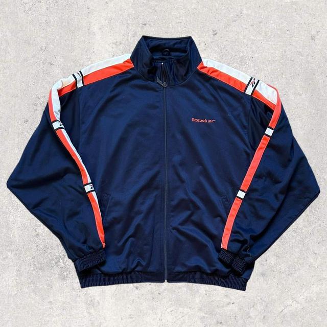 Reebok Men's Sweatshirt - Navy/Orange - XL on Productcaster.