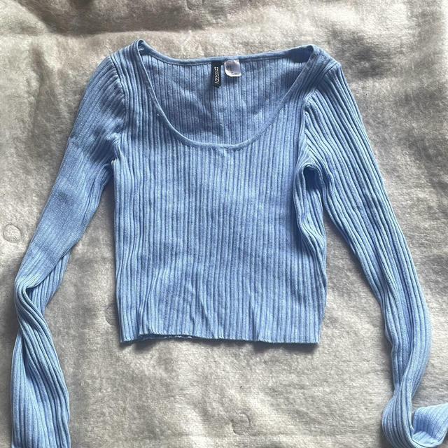 H&M Women's Crop top - Blue - S on Productcaster.