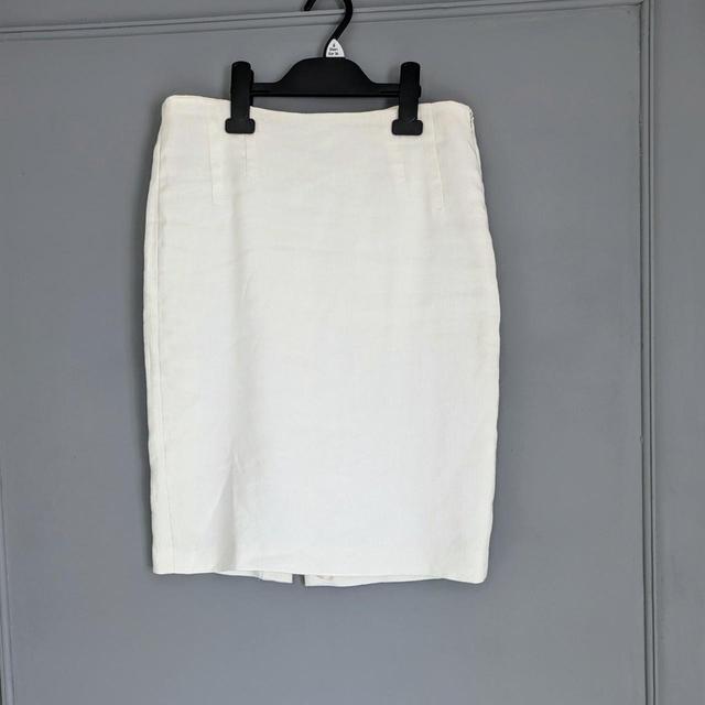 Zara Women's Midi Skirt - White - UK 10 on Productcaster.