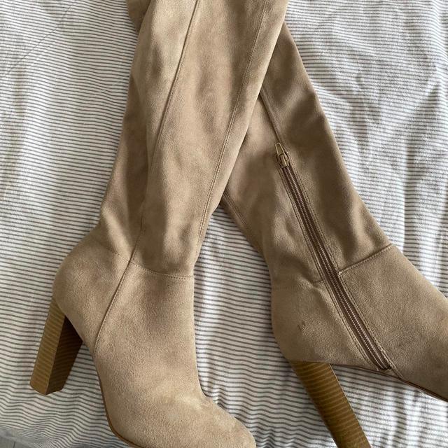 H&M Women's Over the knee Boots - Tan/Cream - UK 6 on Productcaster.