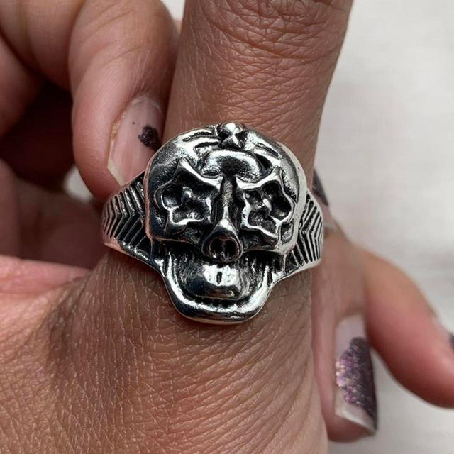 Reworked Men's Ring - Silver/Grey on Productcaster.