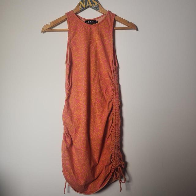 Motel Women's Bodycon Dress - Orange/Pink - S on Productcaster.