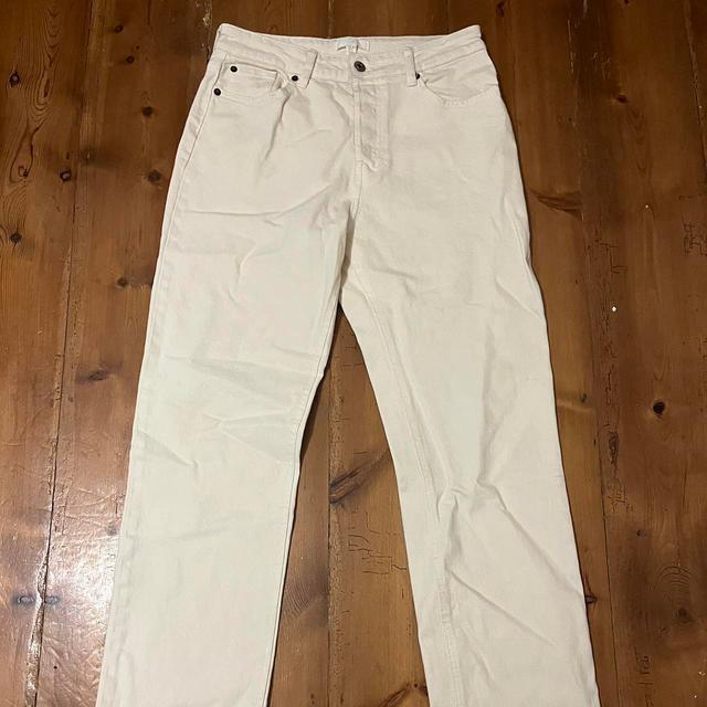 H&M Women's High waisted Jeans - White - UK 12 on Productcaster.