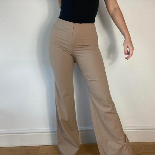 Women's Flare Trousers - Cream - UK 10 on Productcaster.