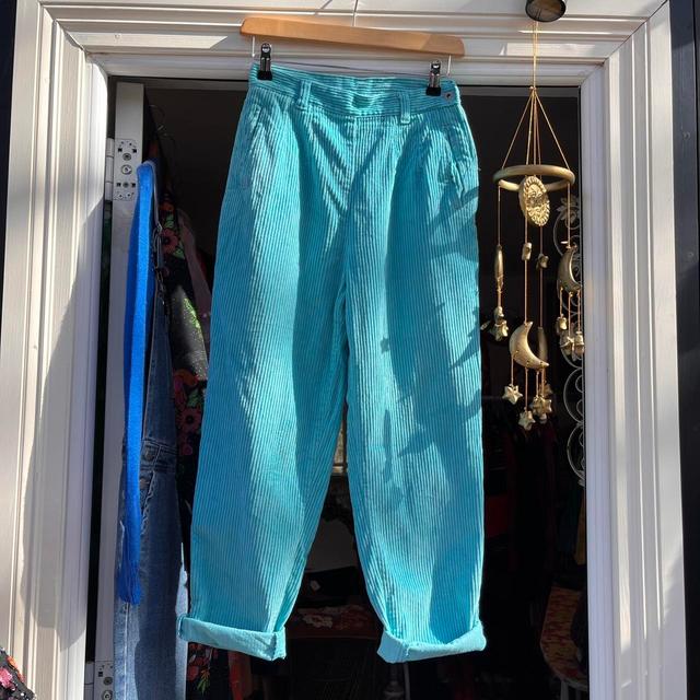 Vintage Women's Trousers - Blue - UK 6 on Productcaster.