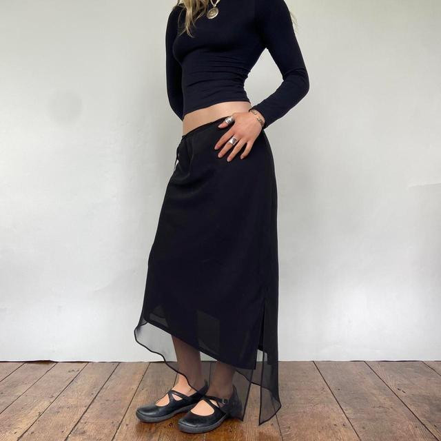 Vintage Women's Maxi Skirt - Black - UK 10 on Productcaster.