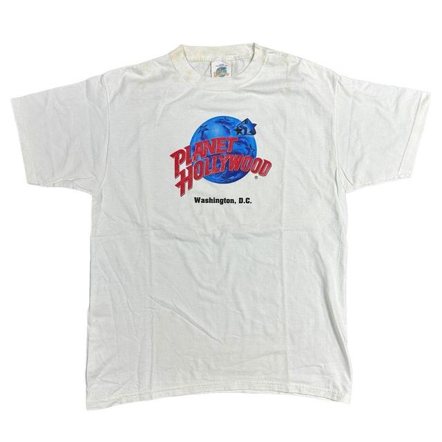 Planet Hollywood Men's T-shirt - White - L on Productcaster.