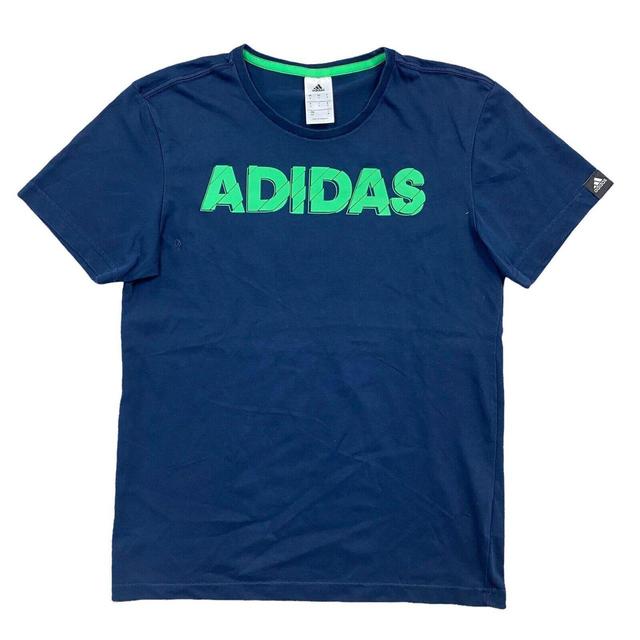 Adidas Men's T-shirt - Blue - S on Productcaster.