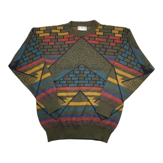 Vintage Men's Jumper - Green - M on Productcaster.