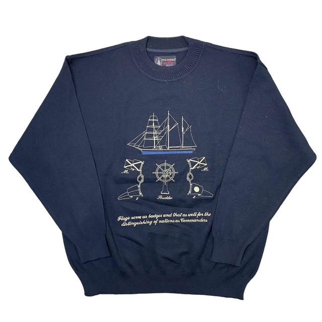 Vintage Men's Jumper - Blue - XXL on Productcaster.