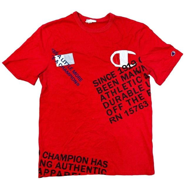 Champion Men's T-shirt - Red - L on Productcaster.