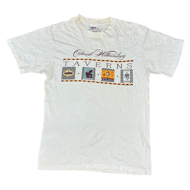 Vintage Men's T-shirt - White - M on Productcaster.