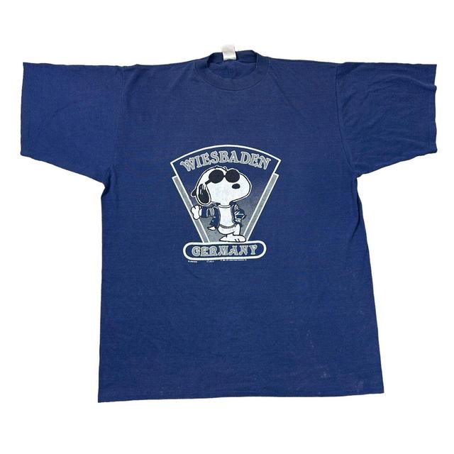 Vintage Men's T-shirt - Blue - One size on Productcaster.