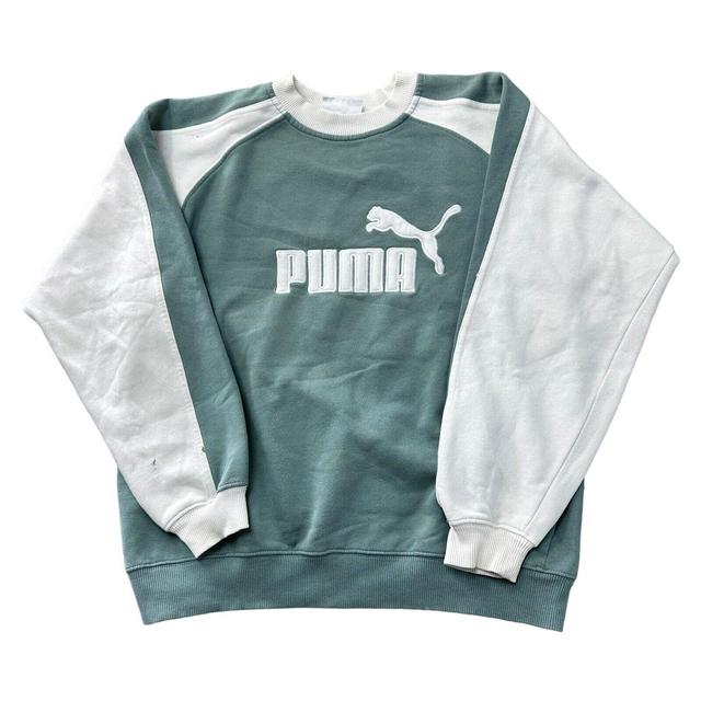 Puma Men's Sweatshirt - Green - XS on Productcaster.