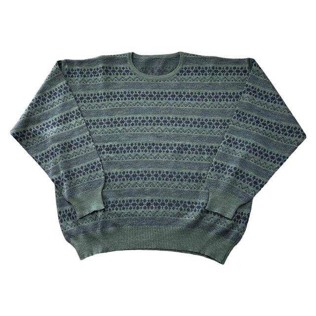 Vintage Men's Jumper - Green - M on Productcaster.