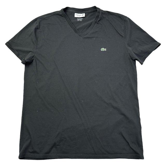 Lacoste Men's T-shirt - Black - L on Productcaster.