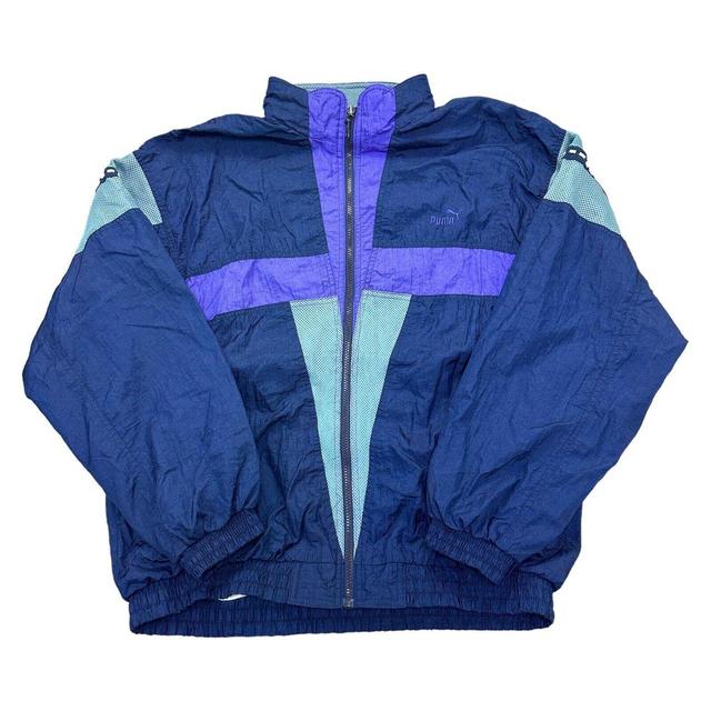 Puma Men's Jacket - Blue - L on Productcaster.