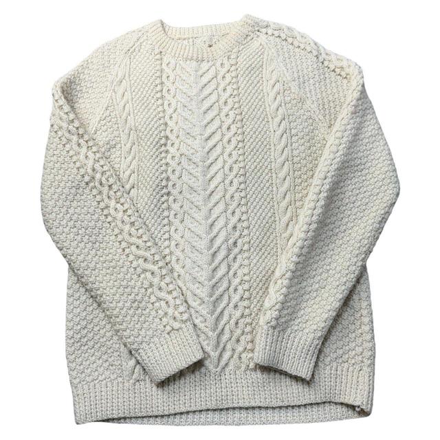 Vintage Men's Jumper - Cream - L on Productcaster.