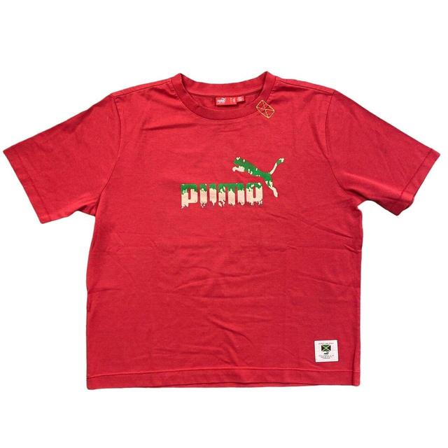 Puma Men's T-shirt - Red - M on Productcaster.