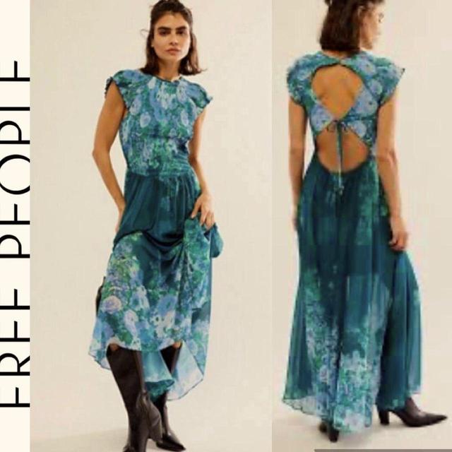 Free People Women's Dress - Blue - L on Productcaster.