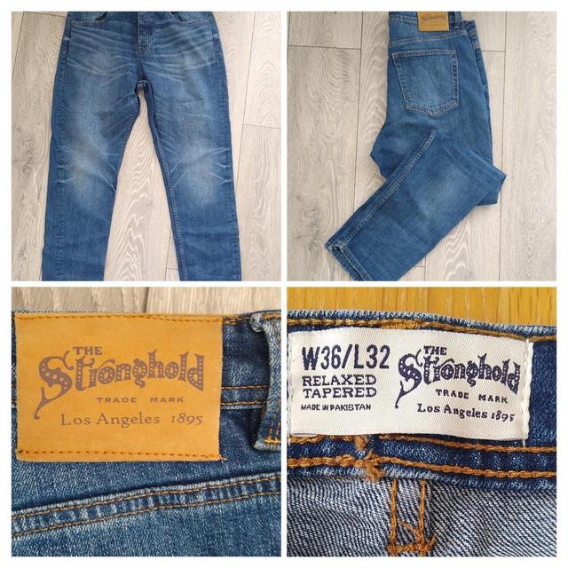 Men's Stone-washed Jeans - Blue - 36" on Productcaster.