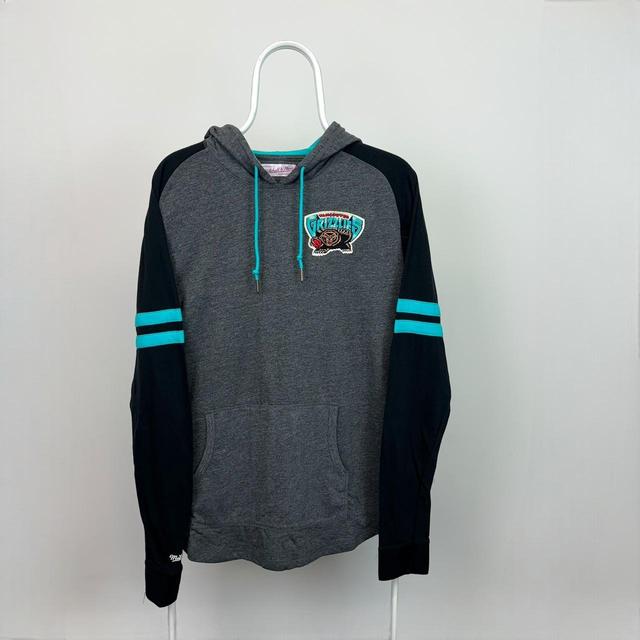 Mitchell & Ness Men's Hoodie - Grey/Blue - L on Productcaster.